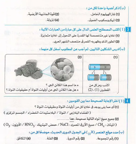 امتحانات علوم اولى اعدادي6